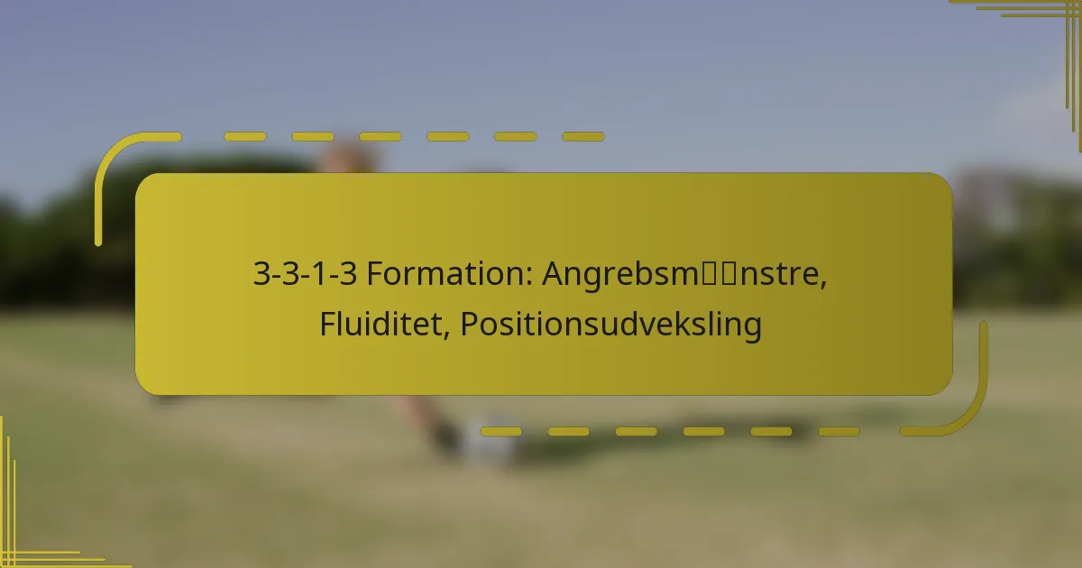 3-3-1-3 Formation: Angrebsmønstre, Fluiditet, Positionsudveksling