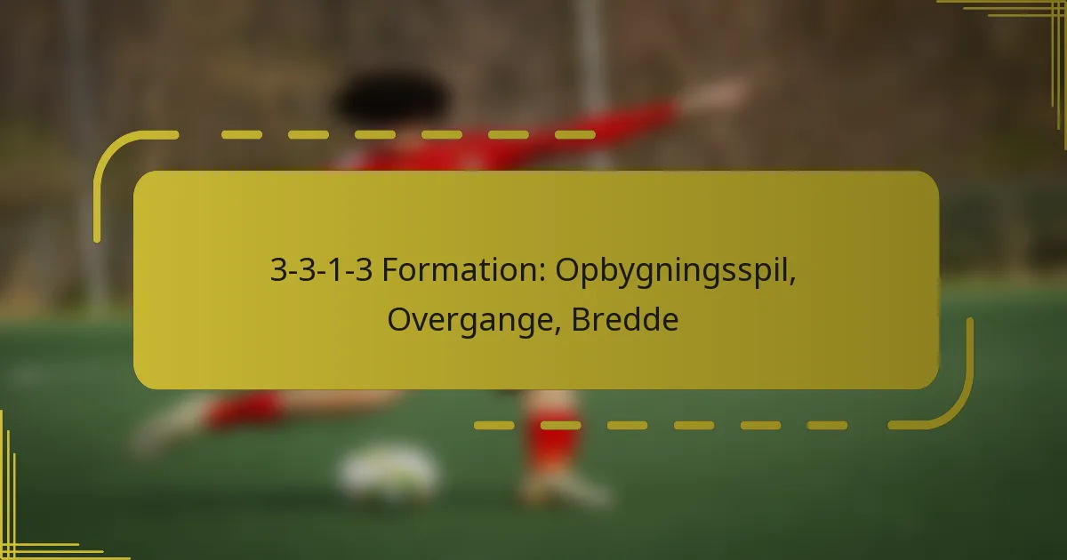 3-3-1-3 Formation: Opbygningsspil, Overgange, Bredde