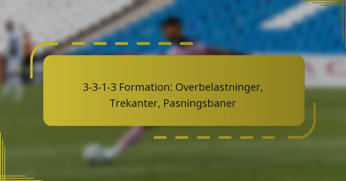 3-3-1-3 Formation: Overbelastninger, Trekanter, Pasningsbaner