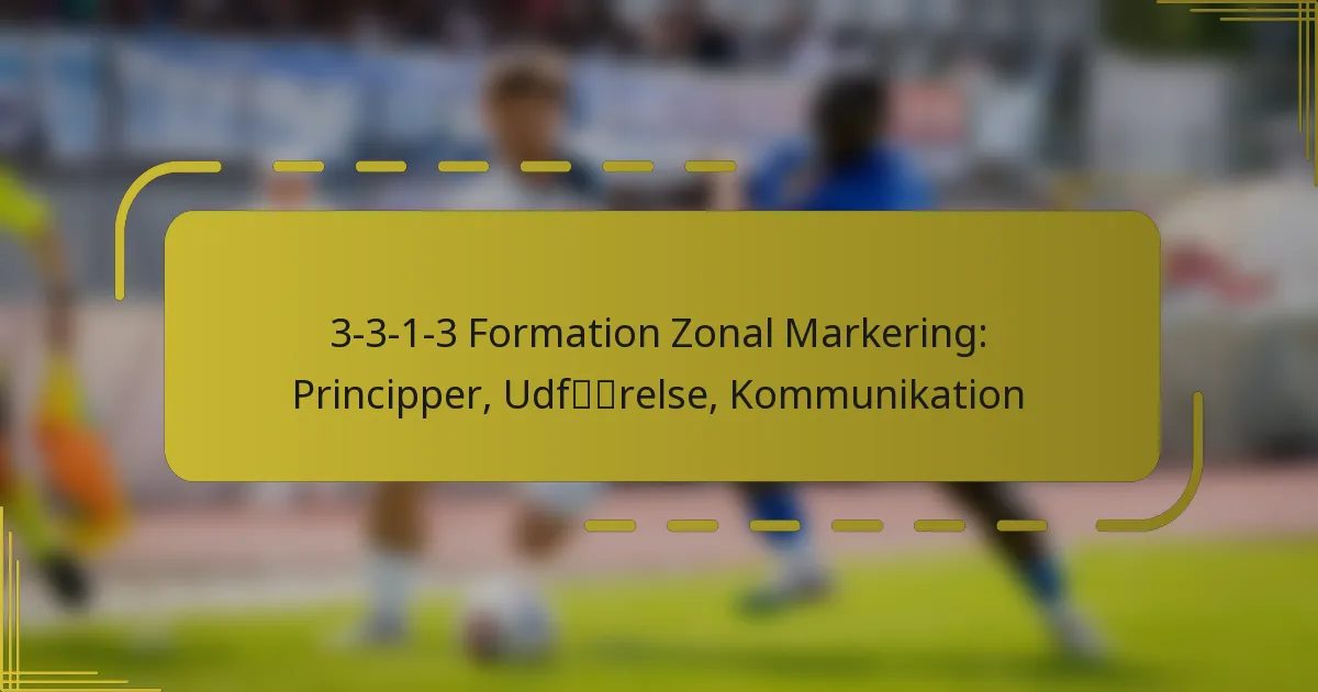 3-3-1-3 Formation Zonal Markering: Principper, Udførelse, Kommunikation